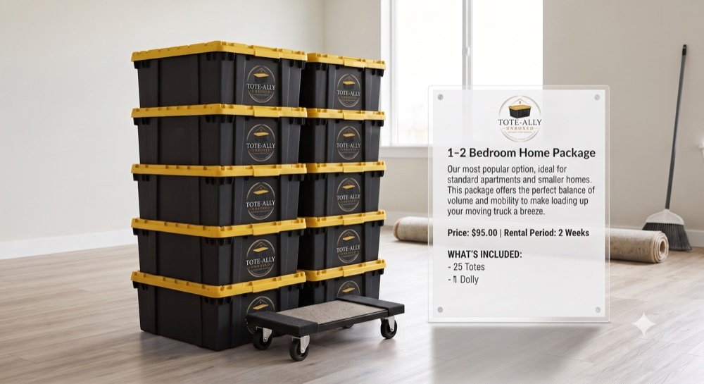 1 to 2 bedroom home tote package